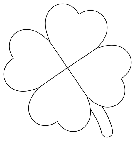 Four Leaf Clover Coloring Page